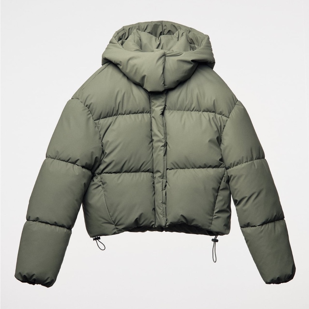 Zara Rubberized Puffer Jacket